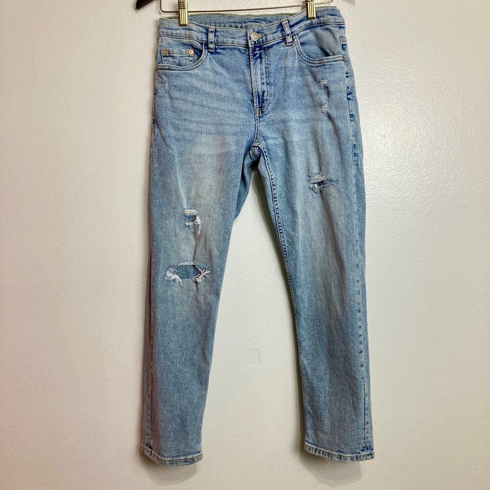 Zara Jeans Girls Straight Vintage 13/14 Denim Distressed Light